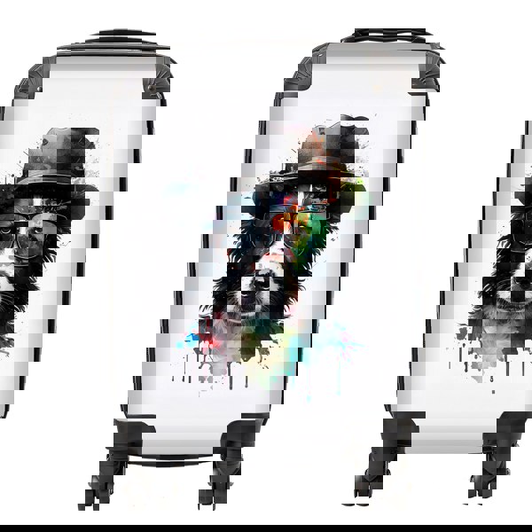 Warren Reed Border Collie Dog Splashart Suitcase