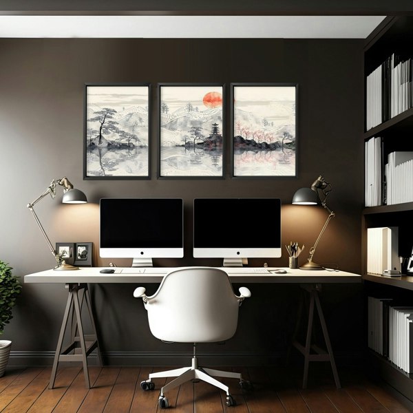 Home Office Wall | Set of 3 wall art prints