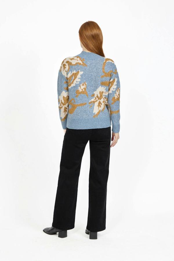 Mudflower Floral Jacquard Crew Neck Knit Jumper