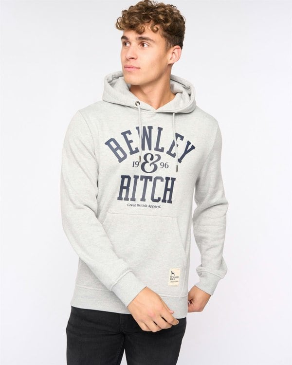 Bewley & Ritch Nuford Hoodie Light Grey Marl
