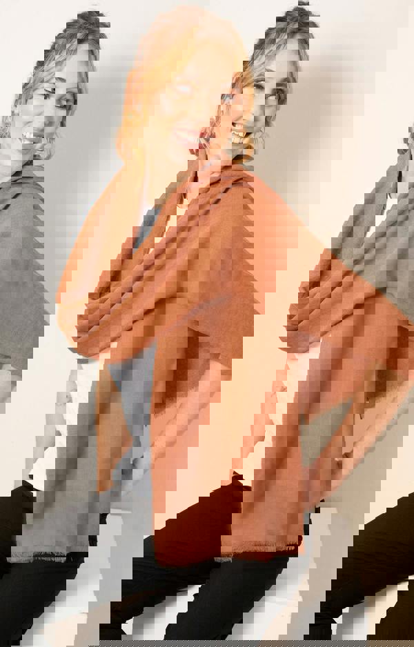 Alie Street London Aurielle Silk Wool Scarf - Mocha Mousse