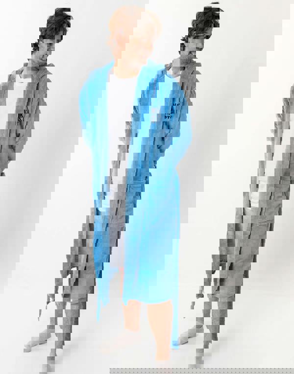 Sesame Street Unisex Blue Character Hooded Bathrobe