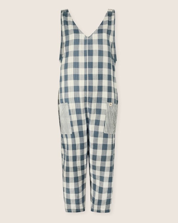 Grace Multicolour Marine Check Print Reversible Wide Leg Jumpsuit - image 2