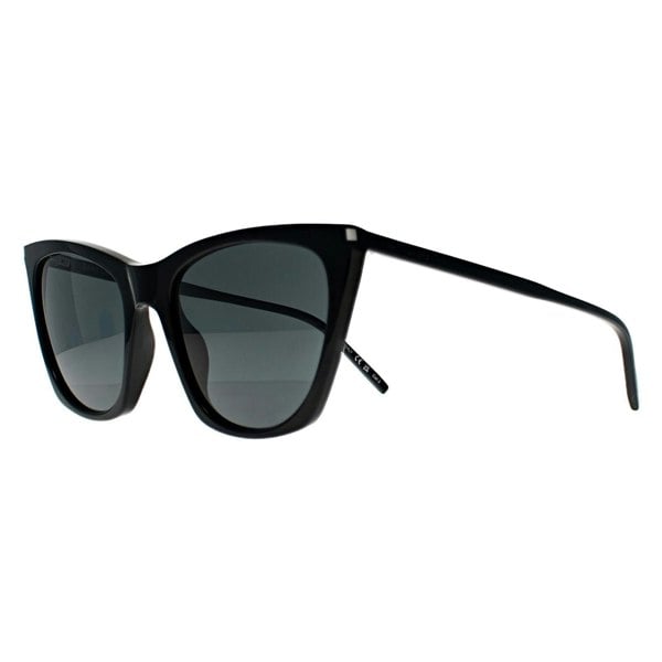 Saint Laurent Sunglasses SL 214 Kate Thin 001 Shiny Black Grey