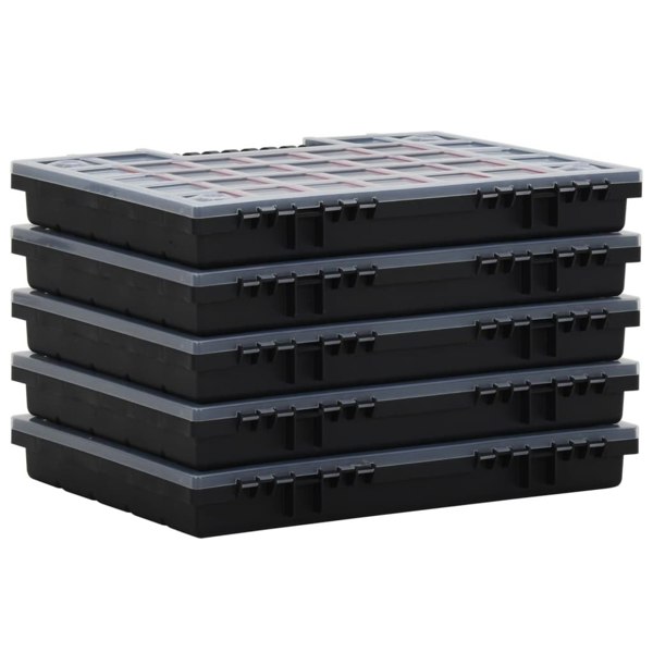 Berkfield Assortment Boxes 5 pcs 40x30x5 cm Polypropylene