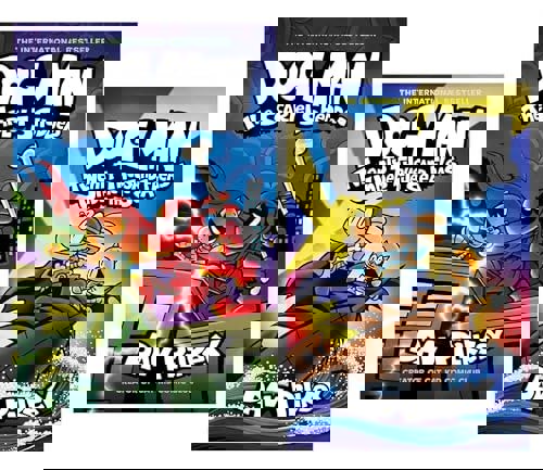 Dog Man Series by Dav Pilkey 2 Books Collection Set: Book No. 11 and 12 (Twenty Thousand Fleas Under the Sea and The Scarlet Shedder [Hardback])