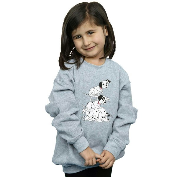 Disney Girls 101 Dalmatians Chair Sweatshirt - Sports Grey