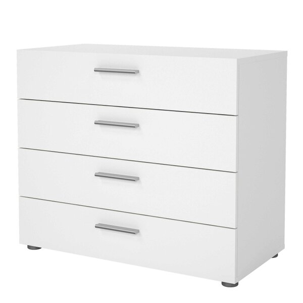 Wyld Haus Daejeon White Wooden Chest 4 Drawers