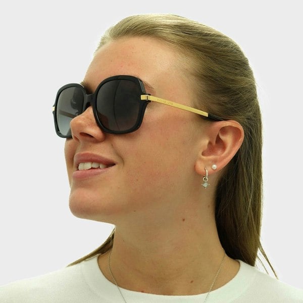 Michael Kors Sunglasses Adrianna II 2024 316011 Black Gold Light Grey Gradient