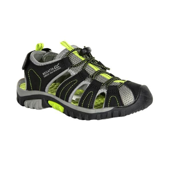 Regatta Childrens/Kids Westshore Sandals - Black/Lime Green - 