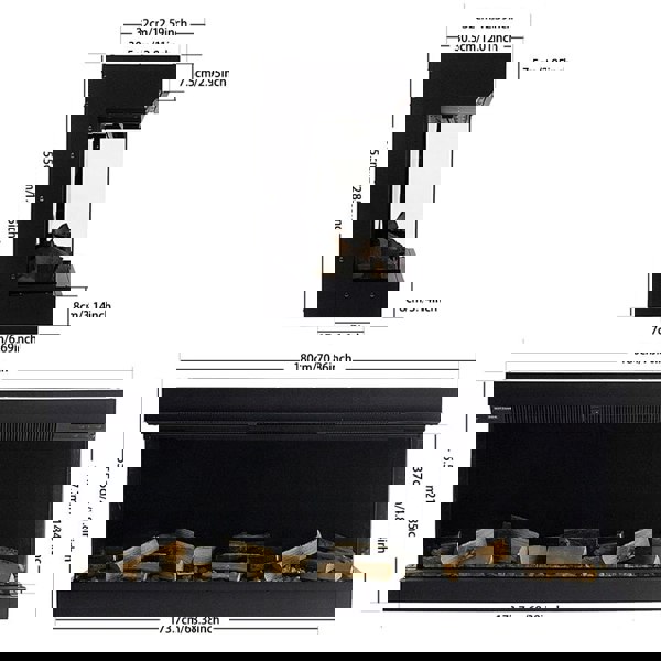 3-Sided Smart Electric Fireplace Living and Home