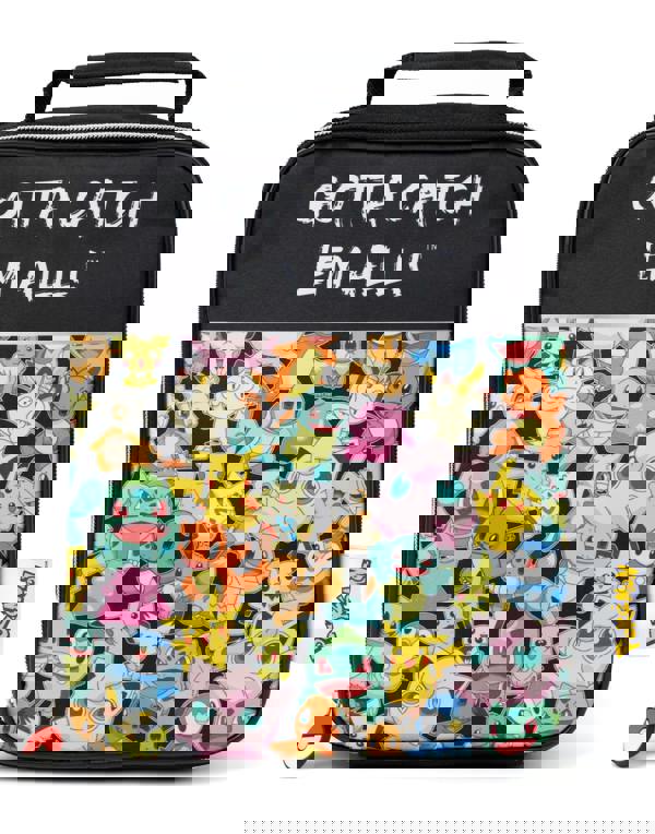 Pokemon Unisex Kids Black Character Zip Lunch Bag (One Size)