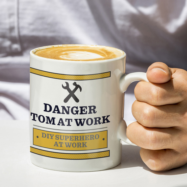 Personalised Memento Company Personalised Man At Work Mug