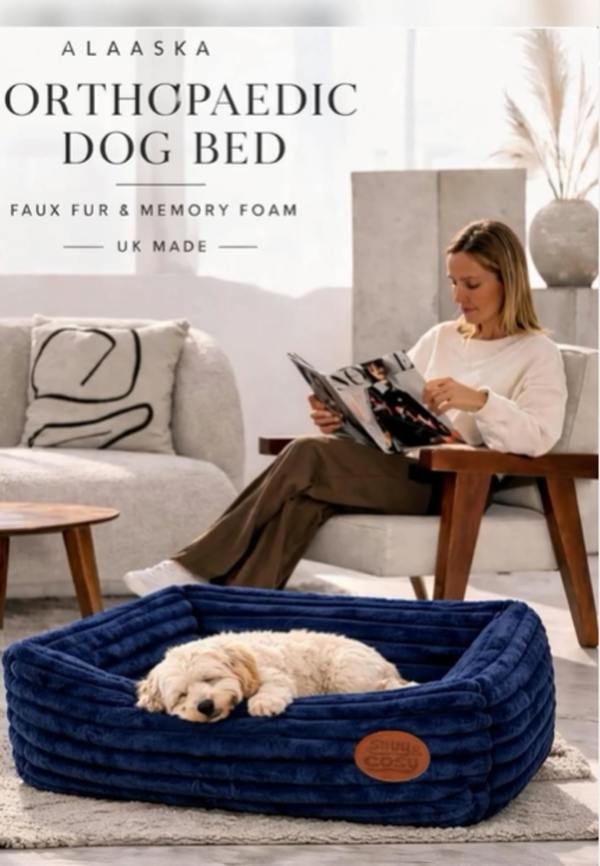 Snug and Cosy Pets Alaska Faux Fur Dog Bed -  UK Made