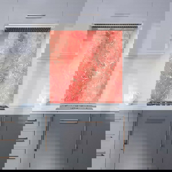Warren Reed - Designer Salmon Pink Marble Effect Kitchen Splashback