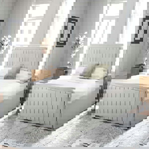 Comfy Living Brighton Brushed Velvet Fabric Ottoman Bed Frame - A Stylish and Functional Statement Piece for Your Bedroom