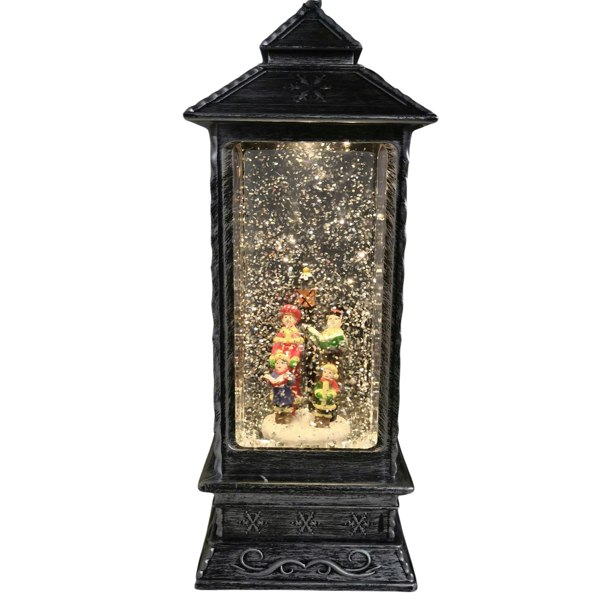 Samuel Alexander 27cm Glitter Water Spinner Lantern - Warm White LED - Choir