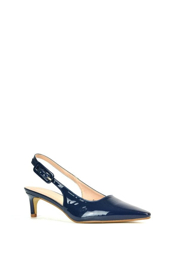 XY LONDON Kitten Heel Court Shoes With Slingback