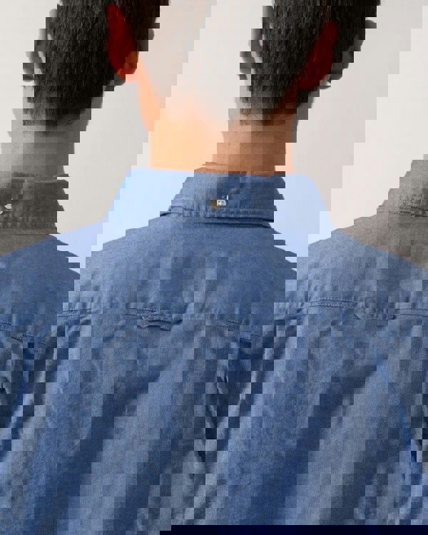 GANT Mens Slim Fit Long Sleeve Oxford Shirt - 407 Rich Blue