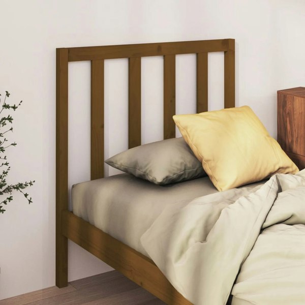 Berkfield Bed Headboard Honey Brown 96x4x100 cm Solid Wood Pine
