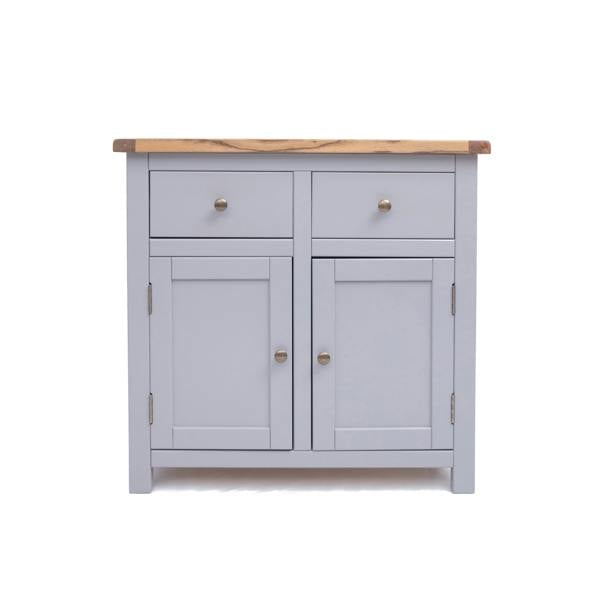 Mirano Grey 2 Drawer 2 Door Sideboard Brass Knob