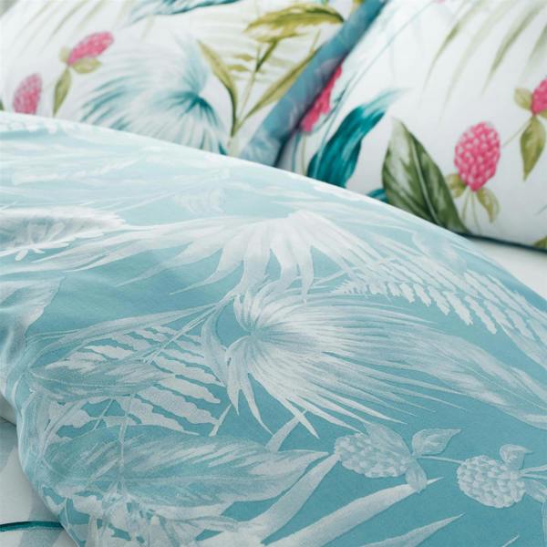 Aruba Tropical Floral Green Duvet Cover Set