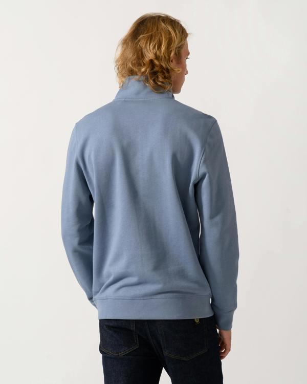 BOSS Orange Zetrust Mens 1/4 Zip Sweatshirt - Medium Blue 424