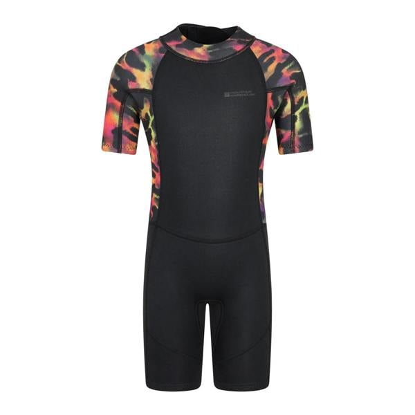 Mountain Warehouse Childrens/Kids Shorty Printed Wetsuit - Red - 