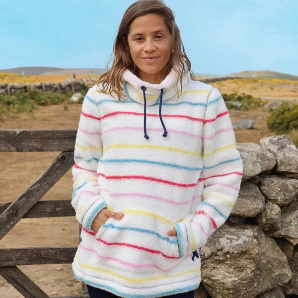 Lazy Jacks LJ30S - Striped Roll Neck Snug - Winter Brights