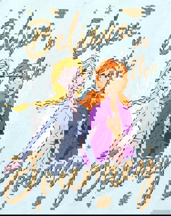 Disney Girls Blue Elsa, Anna Long Sleeved T-Shirt