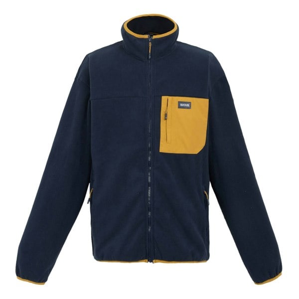 Regatta Men's Frankie Full Zip Fleece Jacket - Navy/Mustard