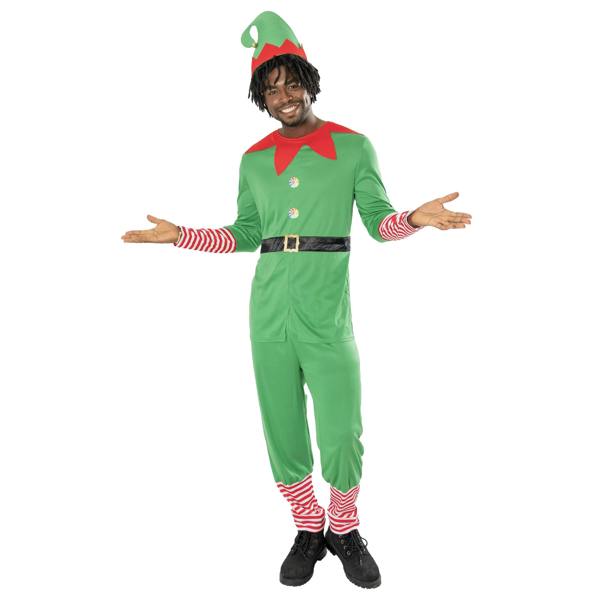 Bristol Novelty Unisex Adult Elf Costume - Green/Red/White