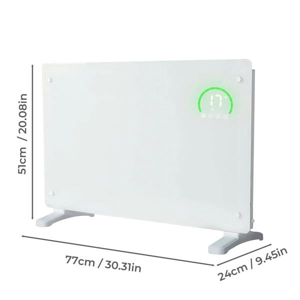 Spector Electric Panel Heater 2000W Radiator Wall Mounted Freestanding White