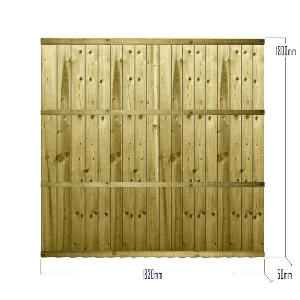 [amazon variation] feather edge semi-braced fence panel [6ft x 1ft, 2ft, 3ft, 4ft, 5ft] 4