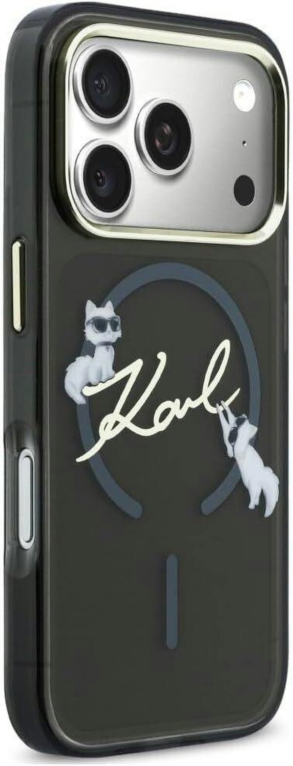 Karl Lagerfeld Script Logo Case with MagSafe for iPhone 17/18 Pro 6.3" Black - KLHMP18L5HKSCAK