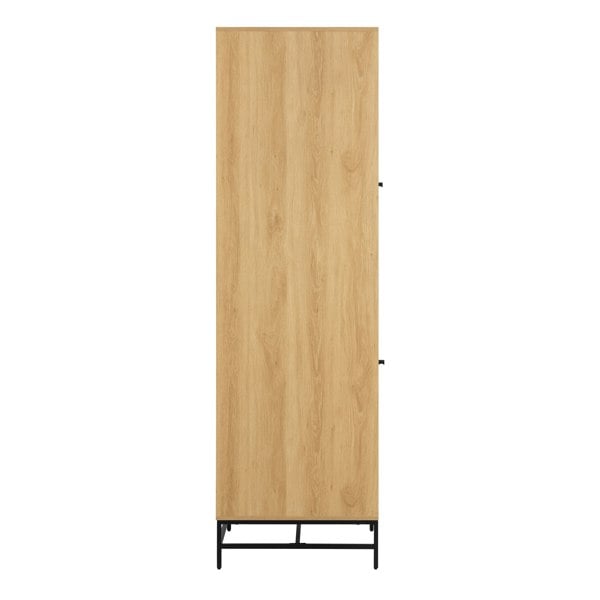 Furniture To Go Albany Wardrobe 2 Doors in Oak/Black Legs