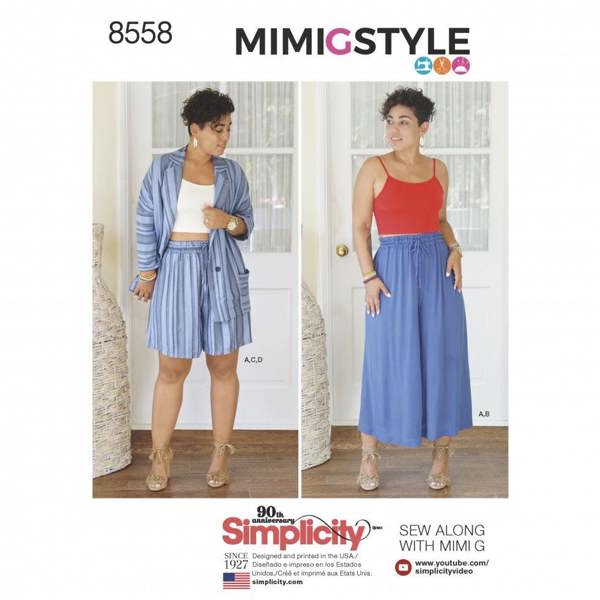 Simplicity Sewing Pattern 8558, Tops, Jackets, Trousers, Shorts for Women, H5 (6-8-10-12-14) - Intermediate