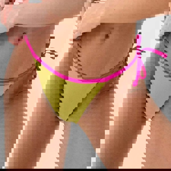 PE Nation Womens South Beach Bikini Bottom in Pink