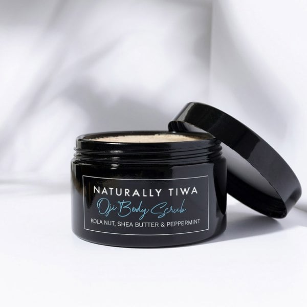 Naturally Tiwa Skincare OJI Body Scrub sensitive skin, eczema, psoriasis and dull skin. High Caffeine great for anti-cellulite treatments, skin rejuvenation and brightening