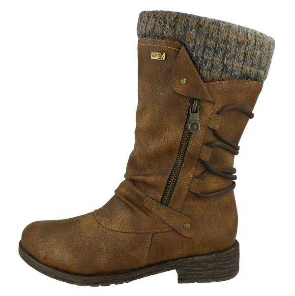 Remonte Ladies Remonte Calf High Lambswool Lined Casual Boots D8070