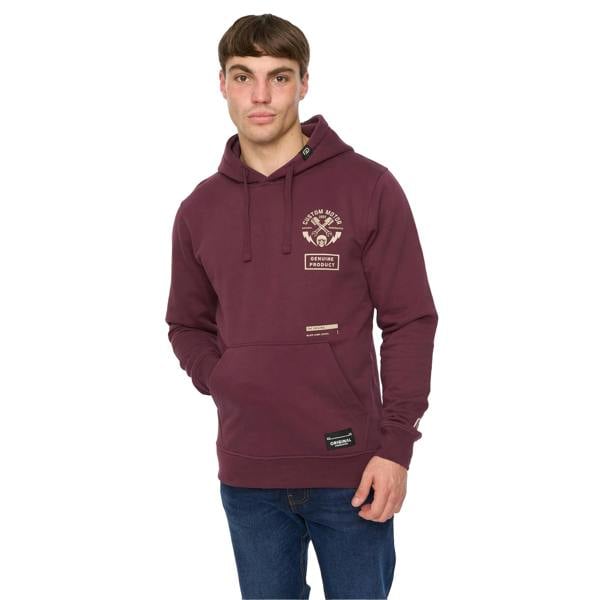 Crosshatch Mens Moules Hoodie - Wine