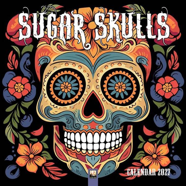 Sugar Skulls Calendar 2027, Wall Calendars, Month To View, Art, Gift
