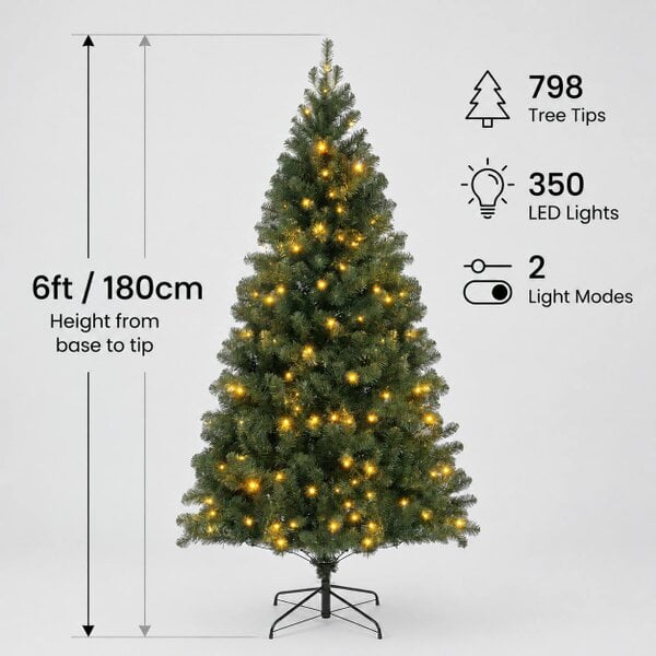 Outdoor Living Richmond Fir Winter Pre-Lit Artificial Christmas Tree