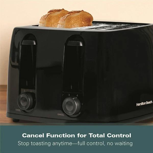 Hamilton Beach Essentials 4 Slice Toaster - Black