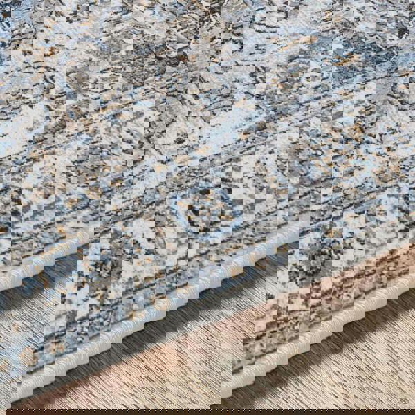 Livabliss Jolie-Vintage Grey Blue Brown Black Traditional Boho Rug