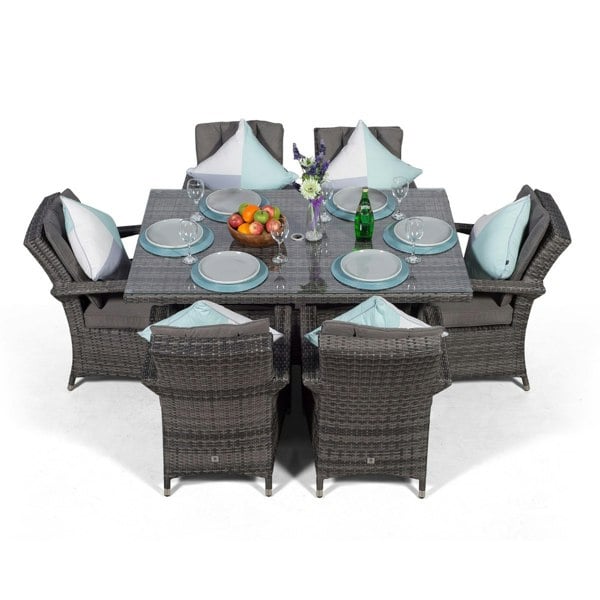 Giardino Arizona Rectangular 6 Seater Rattan Patio Dining Set