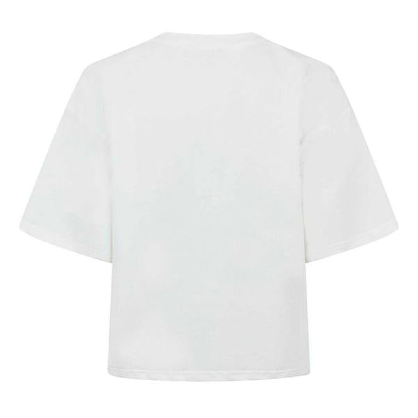 Diesel Womens/Ladies Oval Logo Oversized Crop T-Shirt - White - 