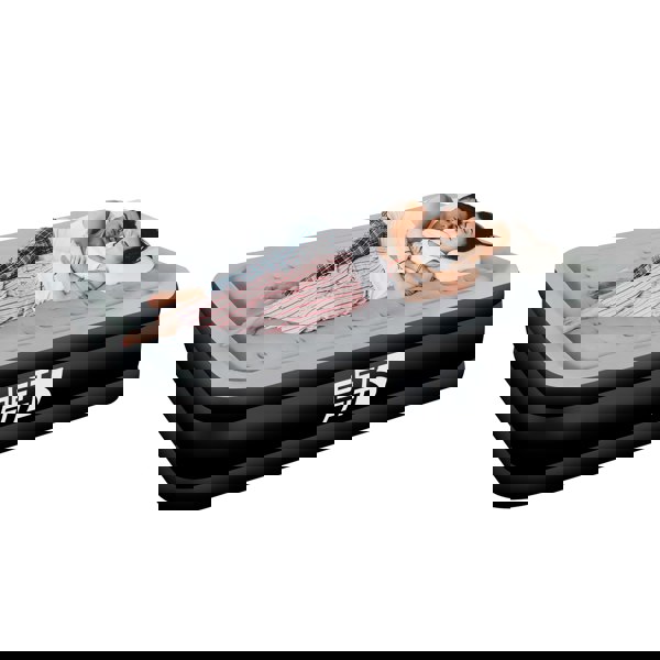 Get Fit Blow Up Air Bed with Built In Electric Pump- Free Pillow - Elevated Air Mattress - King