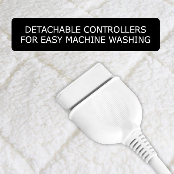 GlamHaus Prestige Electric Blanket King Size With 9 Body Settings, 9 Feet Settings, 9 Full Body Settings, 10 Timer Settings
