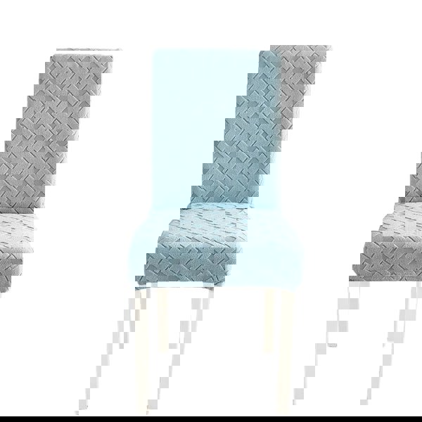 Anyseat Light Blue Knitted Elastic Chair Cover for Dining Room